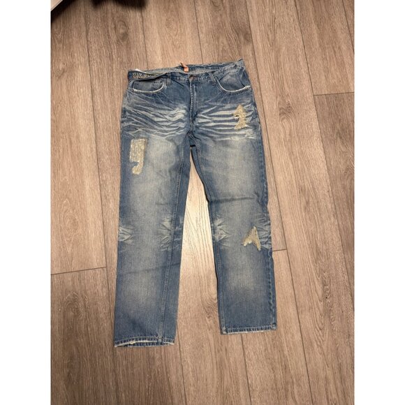 JORDAN CRAIG SIZE 38 DISTRESSED JEAN 32 INSEAM BACK POCKET - Picture 13 of 13